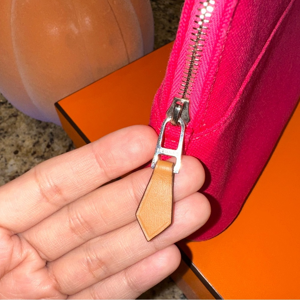 Used Hermes Bolide Case mini model hibiscus pouch/make up pouch